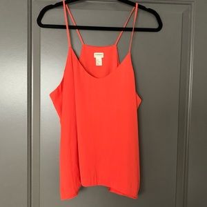 Orange spaghetti strap tank top